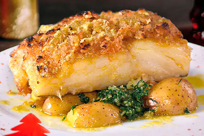 Bacalhau com Broa e Batata à Murro