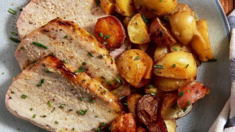 Receita de Lombo de Porco Assado com Castanhas no forno