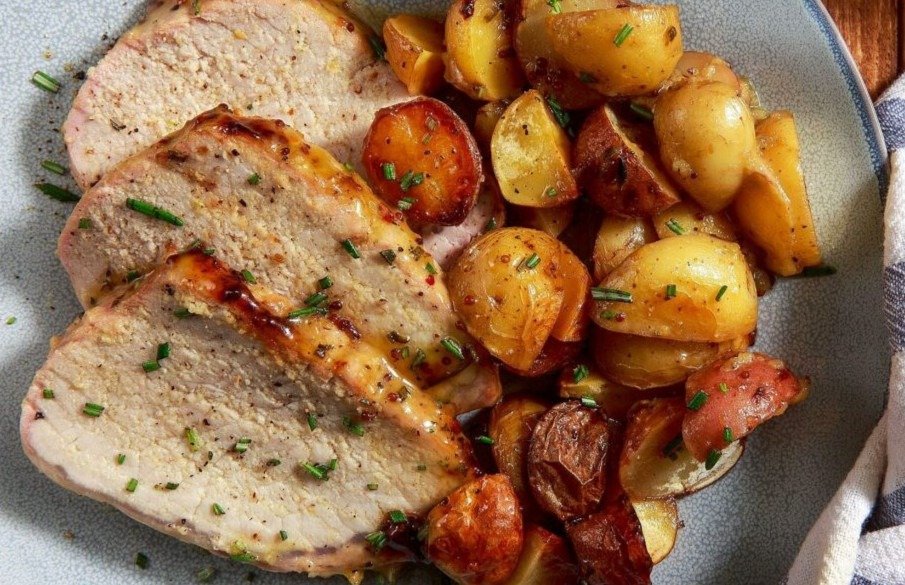 Receita de Lombo de Porco Assado com Castanhas no Forno