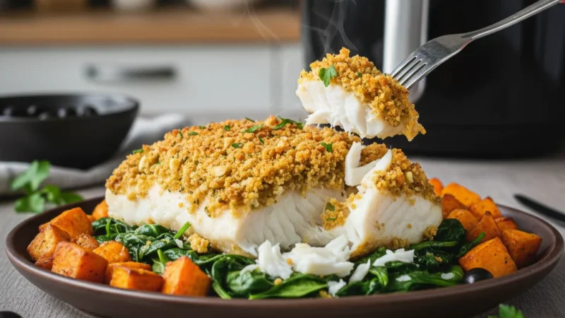 Bacalhau com Broa na Air Fryer: A Receita Saudável que está a Conquistar Portugal