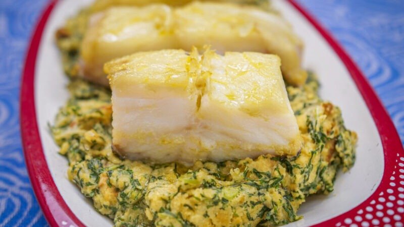 Migas com Bacalhau