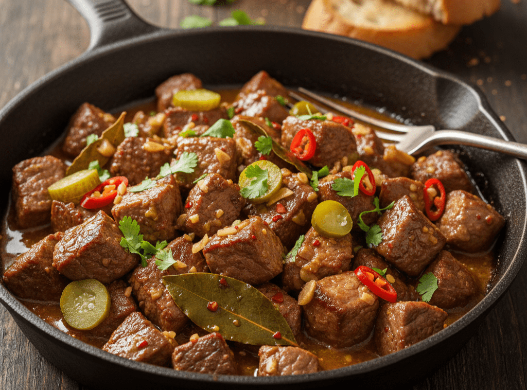 Pica-pau de Carne Tradicional com Molho de Cerveja