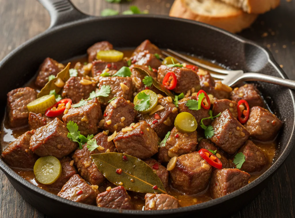 Pica-pau de Carne Tradicional com Molho de Cerveja
